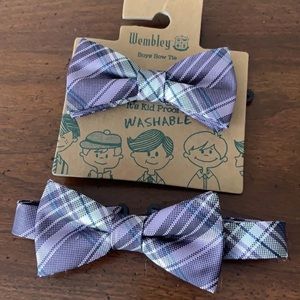 Boys Purple Plaid Bow Ties